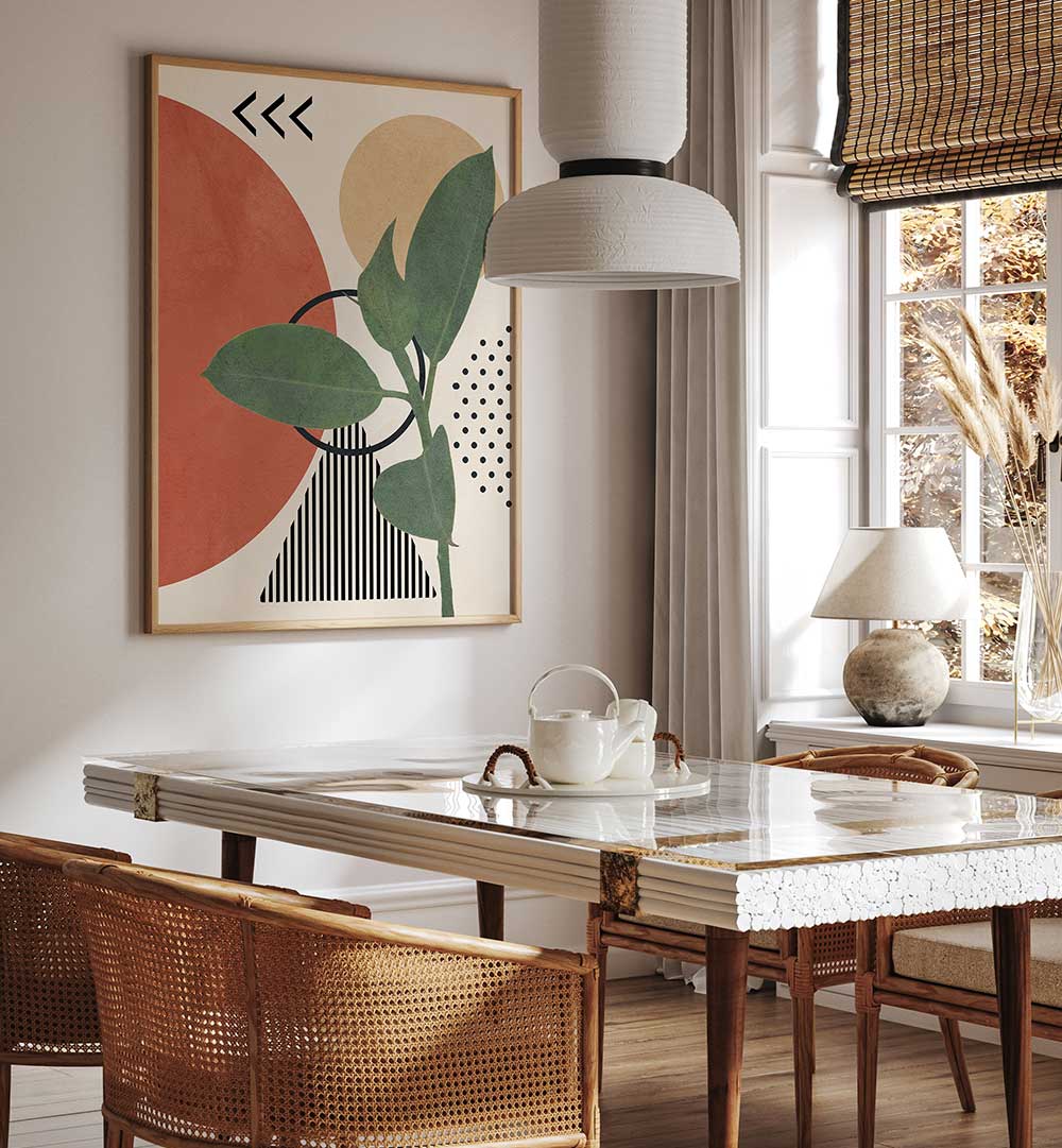 GEOMETRIC BOTANY , BOHO ART PAINTINGS