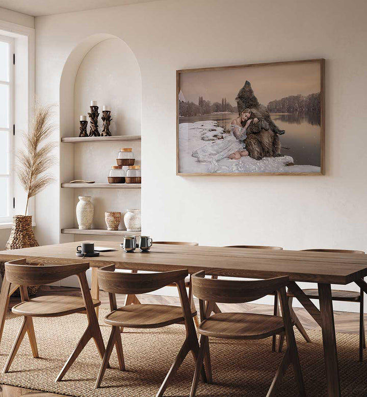 CUDDLING BEAR  , PHOTOGRAPHY PRINTS