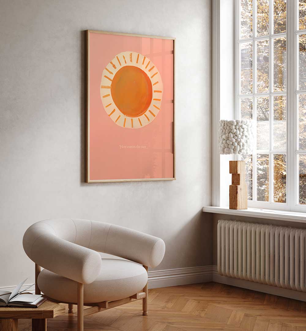 HERE COMES THE SUN , KIDS ROOM PAINTINGS with bright sun artwork adding warmth and cheer to a child's room decor.
