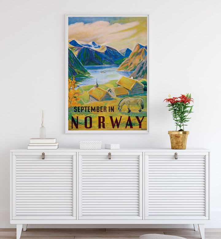 Transform your decor with NORWAY, VINTAGE TRAVEL POSTERS showcasing stunning landscapes and rich culture.