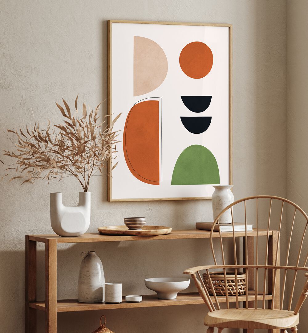 Bright and modern, the EXPRESSIVE VI, GEOMETRIC ART PRINTS enhance any space with creative circular designs.