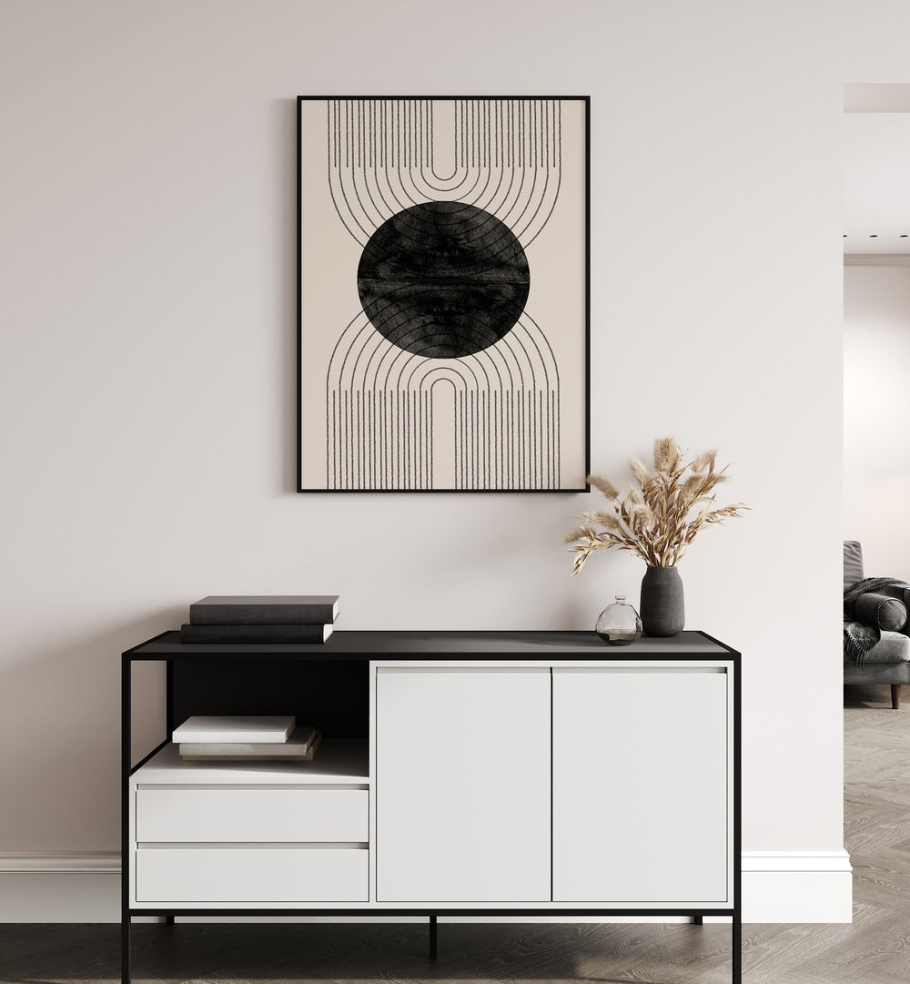 Stylish ARCH COMPOSITION NO IV., GEOMETRIC ART PRINTS enhances modern interiors with its bold shapes and colors.