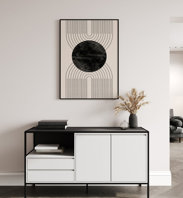 Stylish ARCH COMPOSITION NO IV., GEOMETRIC ART PRINTS enhances modern interiors with its bold shapes and colors.
