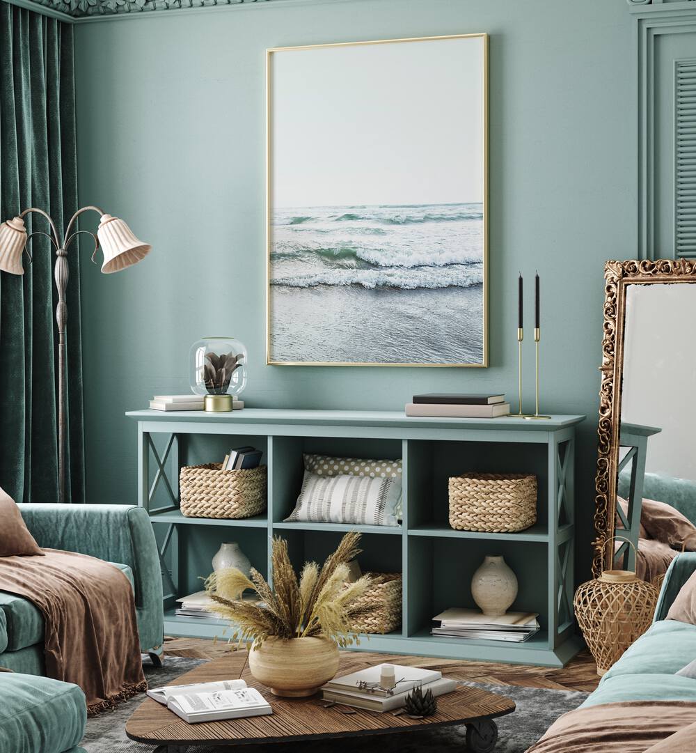 Transform your space with serene BLUE OCEAN, BEACH PAINTINGS, adding tranquility and beauty to your home decor.