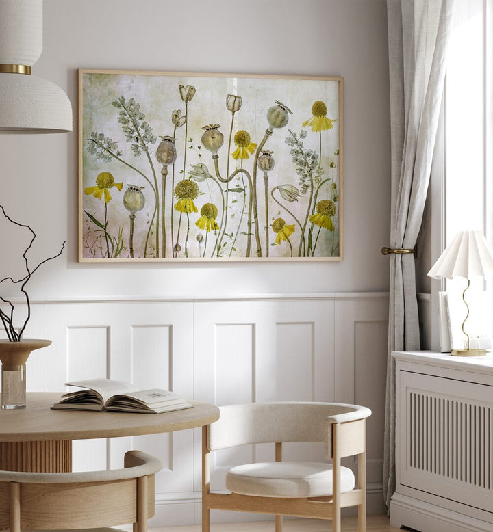 Vibrant POPPIES AND HELENIUM, FLORAL FLOWER PAINTINGS adding color and beauty to modern home decor.