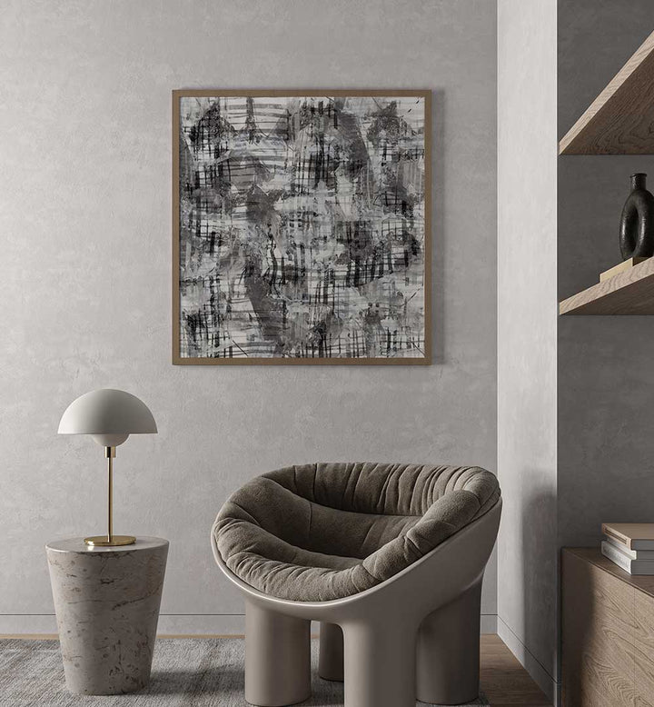 Stunning MINIMAL ORGANIC LINES II, ABSTRACT PAINTINGS, enhancing modern spaces with fluid shapes and earthy tones.