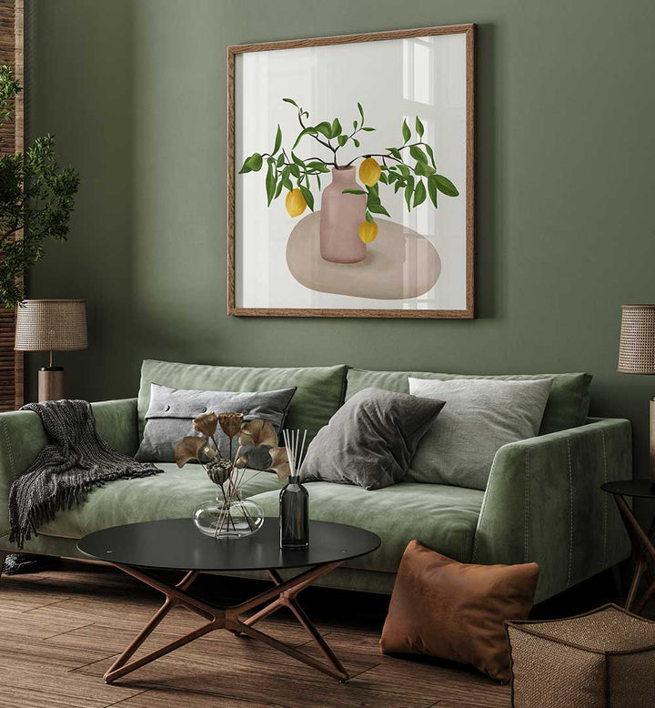 LEMON BRANCHES , BOHO ART PAINTINGS