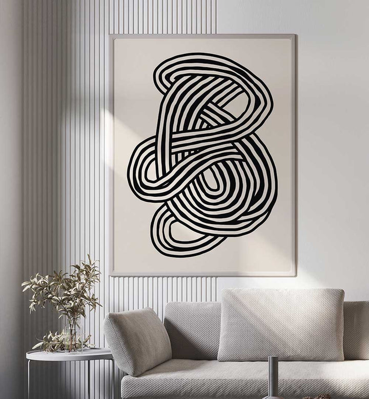 LINE ART ORGANIC SHAPE IN BLACK , LINE ART PAINTINGS
