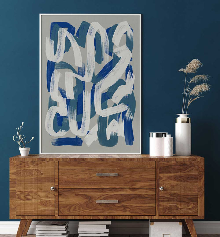 DRY BRUSH GREY AND BLUE , ABSTRACT PAINTINGS