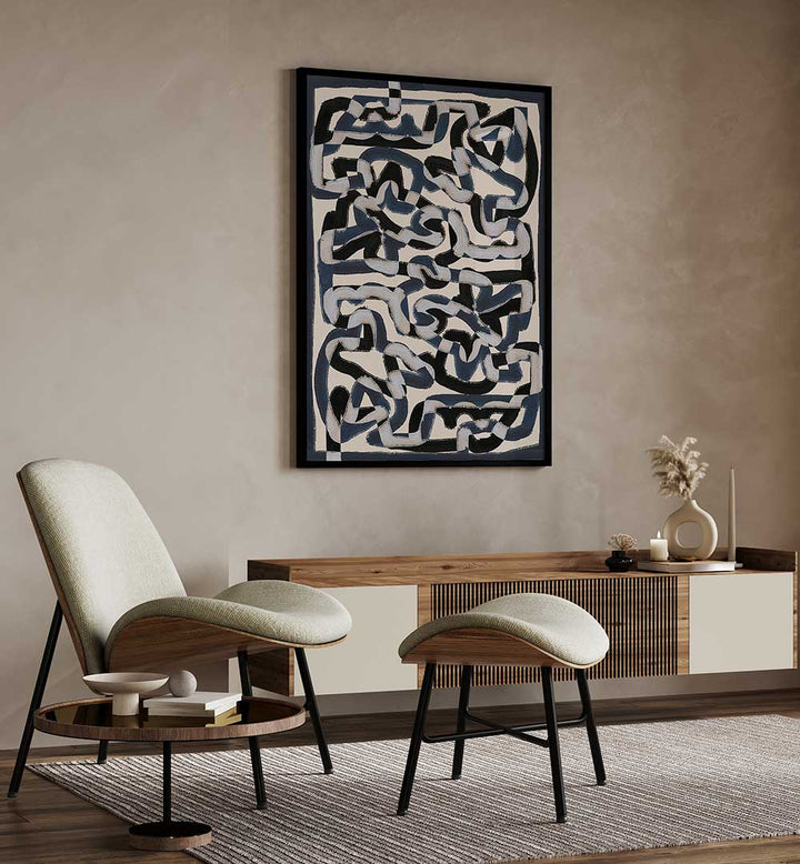 ABSTRACT GREY LINE IV , ABSTRACT PAINTINGS