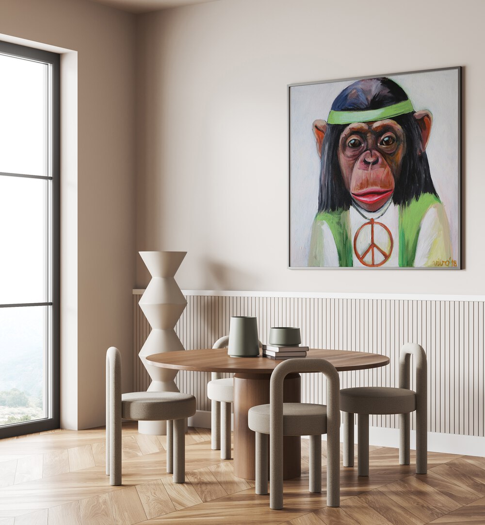 Vibrant PEACEFUL PRIMATE VIBE, COMIC POSTERS add dynamic color to your space, perfect for art lovers!