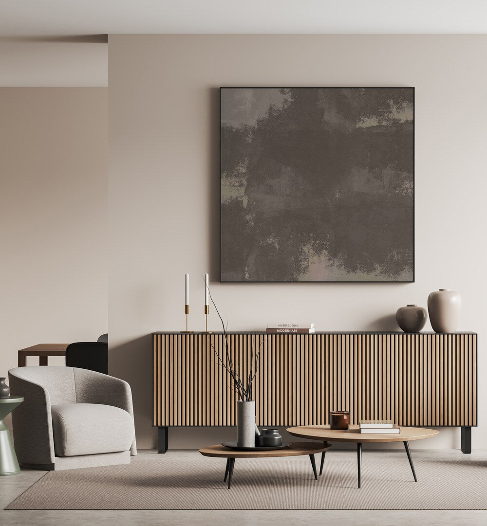 SABATO, ABSTRACT PAINTINGS adorns a stylish interior, merging elegance with modern design for any occasion.