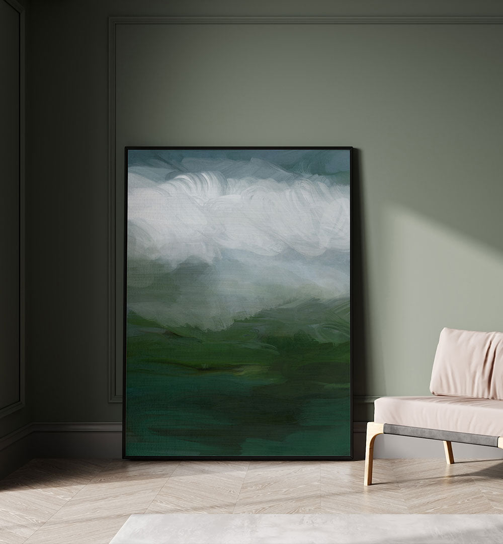 Rough Seas Oil III, landscape paintings showcasing the ocean's raw energy, perfect for home or office decor.