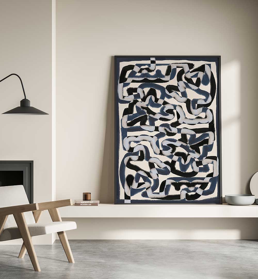 ABSTRACT GREY LINE IV , ABSTRACT PAINTINGS