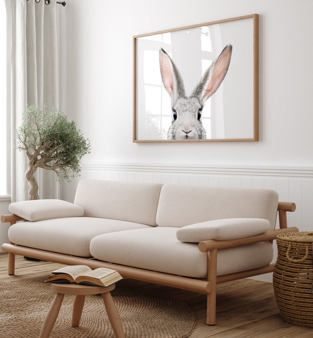 Charming PEEKING BUNNY, KIDS ROOM PAINTINGS, adds whimsy to any space, perfect for kids and adults alike!