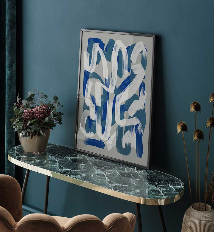 DRY BRUSH GREY AND BLUE , ABSTRACT PAINTINGS