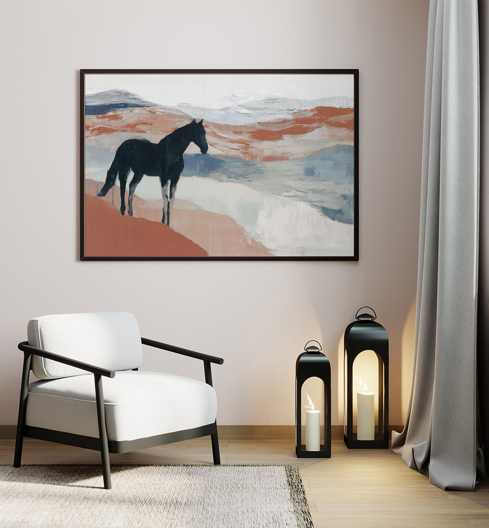 DESERT HORSE AT SUNSET