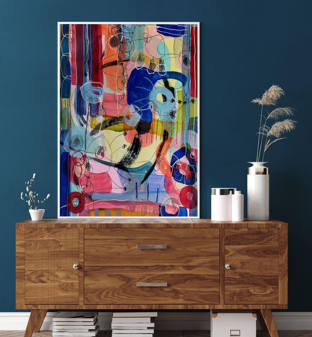 Bold and vibrant, the SPIDER ATTACK, ABSTRACT PAINTINGS adds a striking touch to any modern living space.