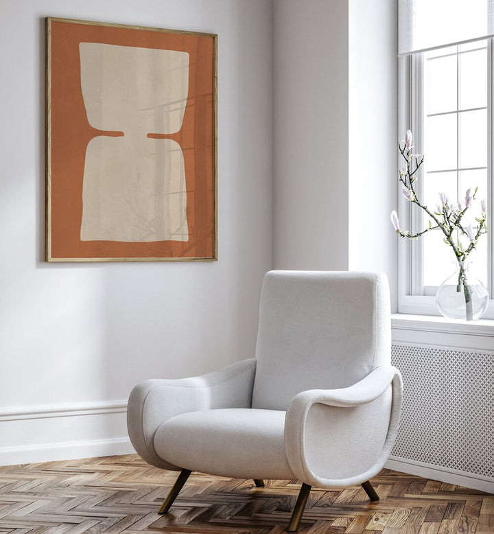 Stylish interior featuring TRIBAL SHAPES XVI, GEOMETRIC ART PRINTS, enhancing modern decor with cultural elegance.