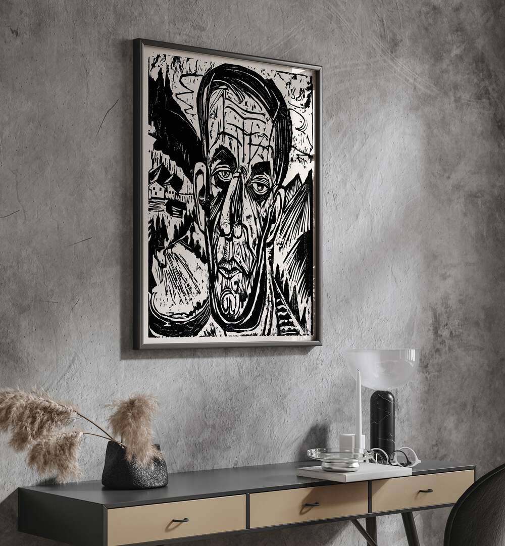 HEAD OF VAN DE VELDE (1917) , VINTAGE PAINTINGS