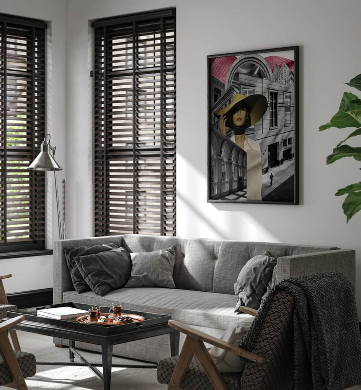 Stylish interior featuring STREET II, SURREAL ART PRINTS, enhancing urban adventure aesthetics in modern decor.