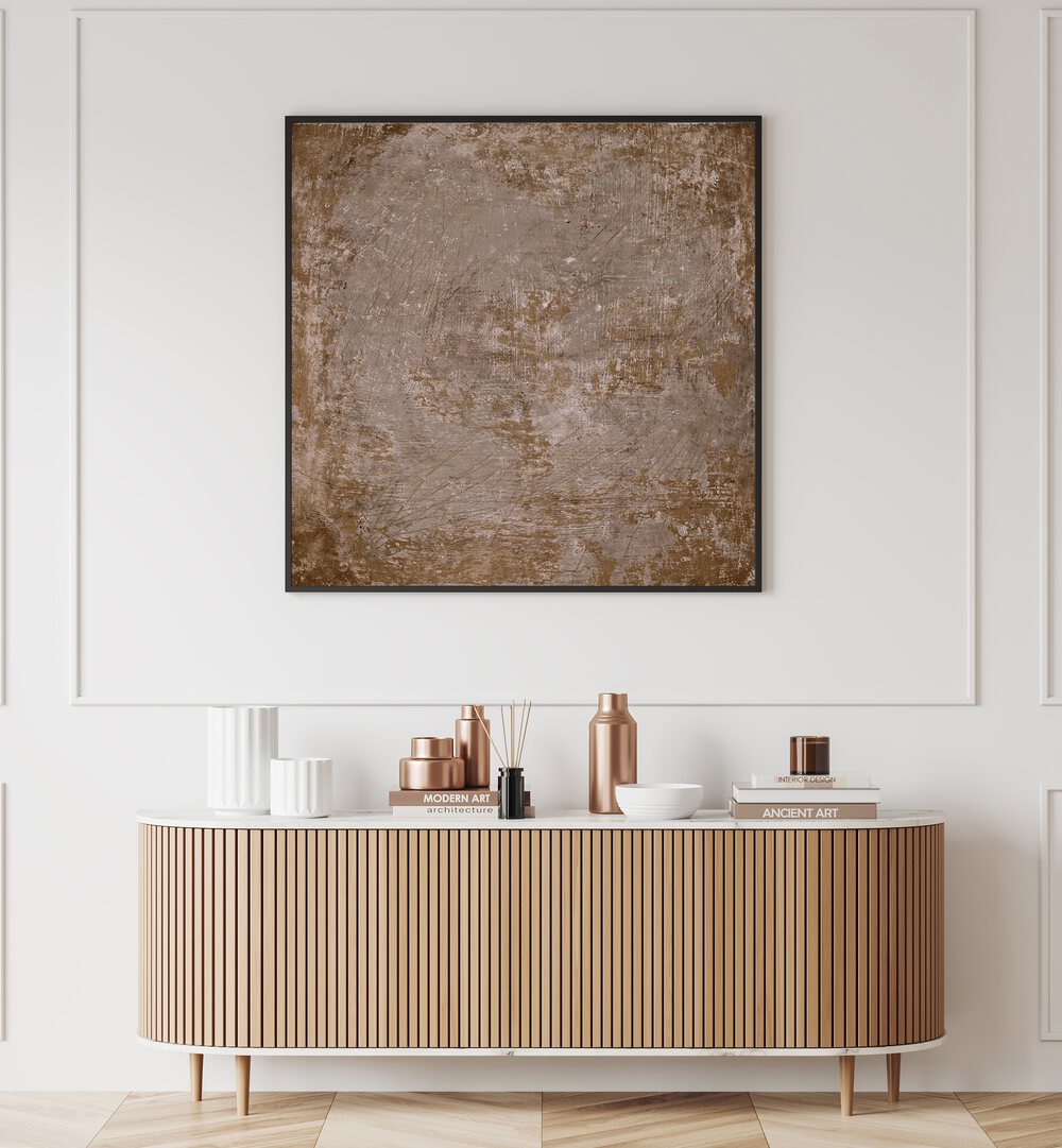 Captivating TEXTURE II, Abstract Paintings enhancing modern decor with a stunning focal point in a stylish interior setting.