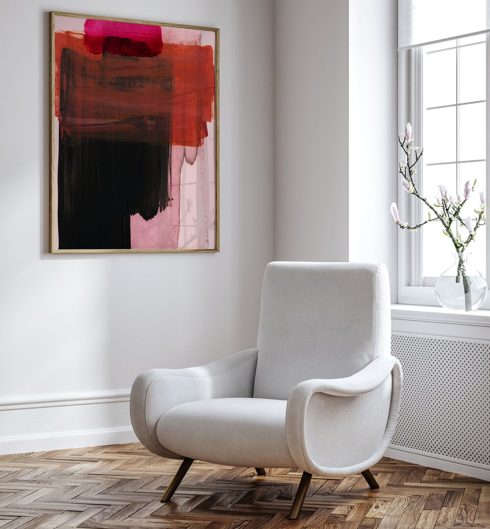 Elevate your decor with ABSTRACT PAINTING XXI, showcasing bold colors in contemporary style. Perfect for any space.