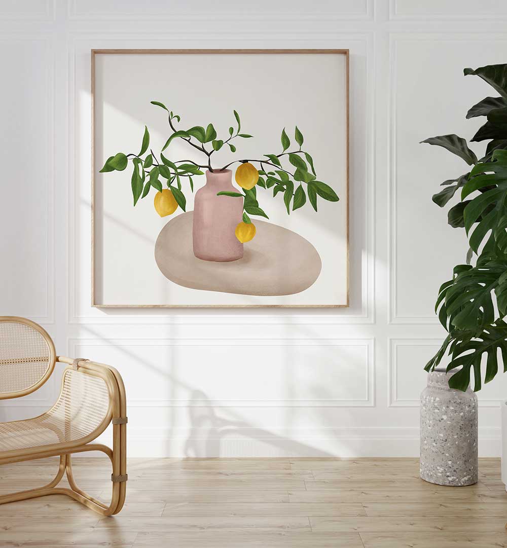 LEMON BRANCHES , BOHO ART PAINTINGS