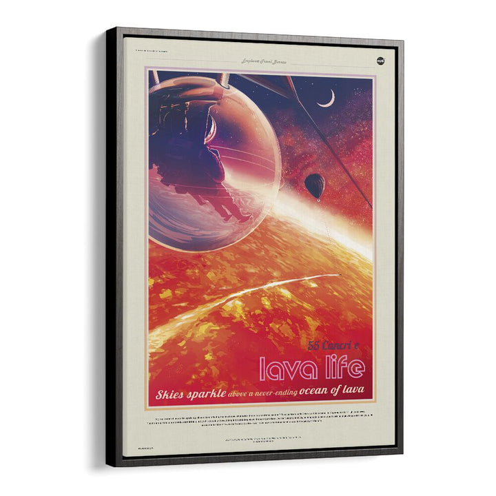 55 Cancri E Astronaut & Nasa Paintings, Space Art Prints Artwork in Black Floater Frame
