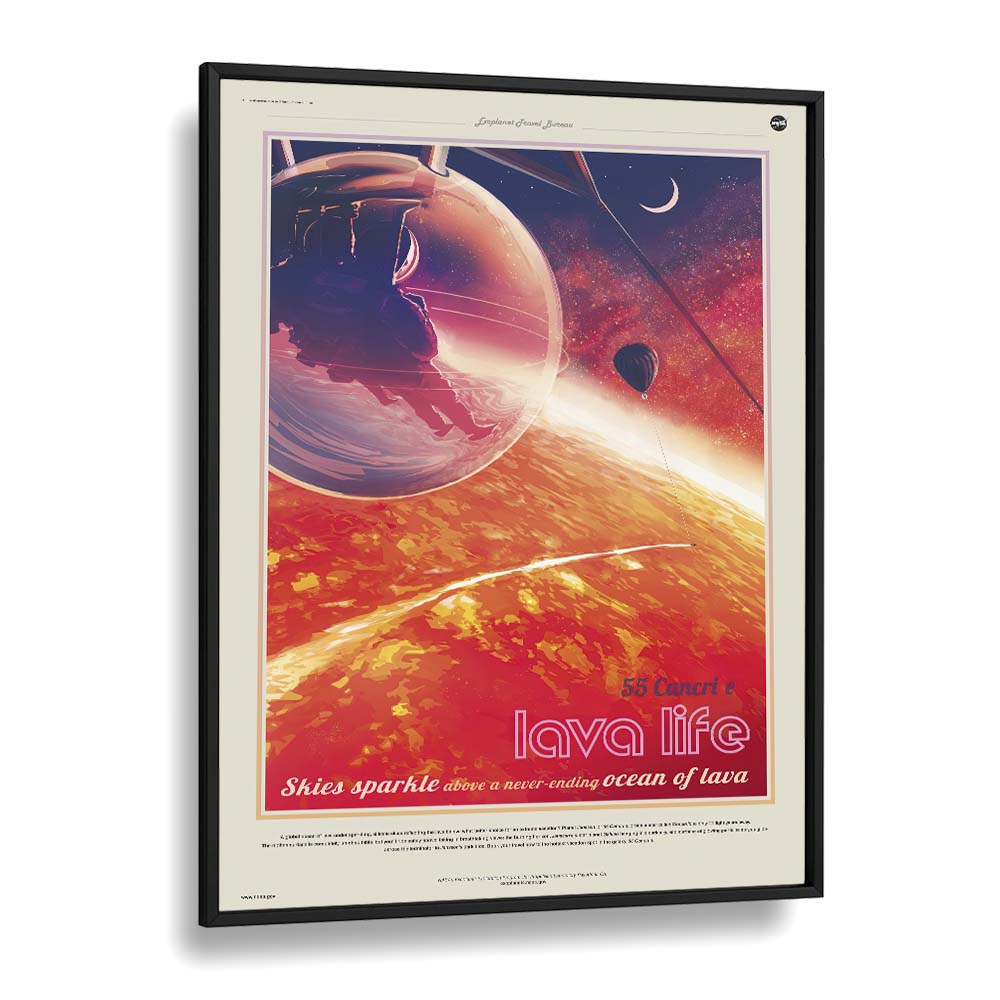 55 Cancri E Astronaut & Nasa Paintings, Space Art Prints Artwork in Black Plain Frame
