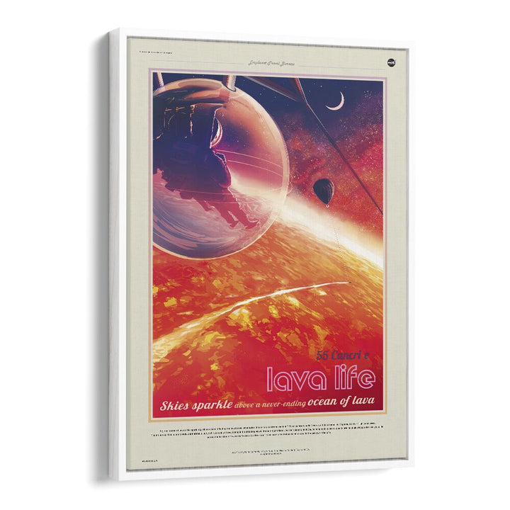 55 Cancri E Astronaut & Nasa Paintings, Space Art Prints Artwork in White Floater Frame
