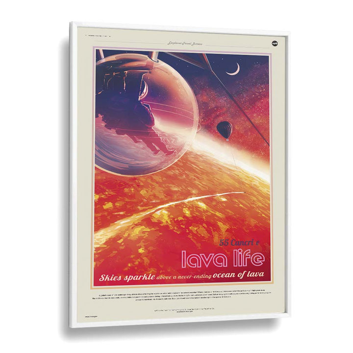 55 Cancri E Astronaut & Nasa Paintings, Space Art Prints Artwork in White Plain Frame
