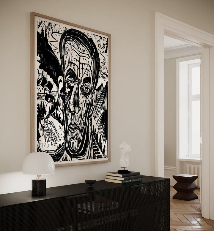 HEAD OF VAN DE VELDE (1917) , VINTAGE PAINTINGS