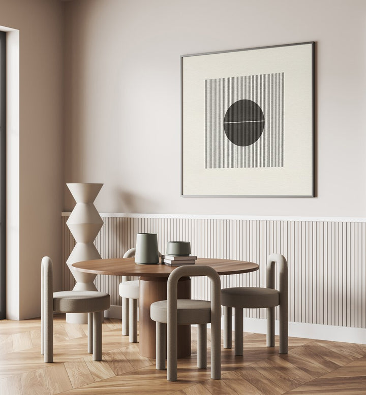 Stylish interior featuring PAPER OBJECT V, GEOMETRIC ART PRINTS, enhancing creativity and modern design aesthetics.
