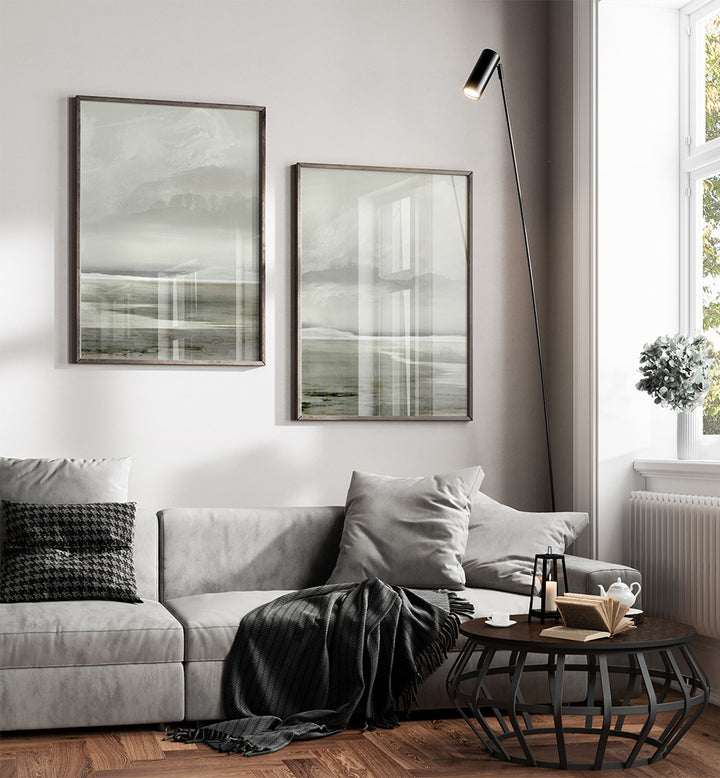 LAKES SET , SET OF 2 PAINTINGS