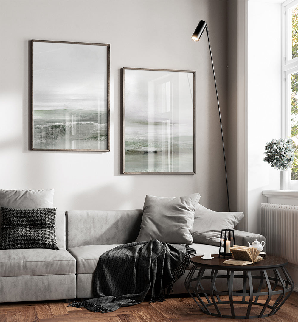 LIGHT DAWN SET , SET OF 2 PAINTINGS