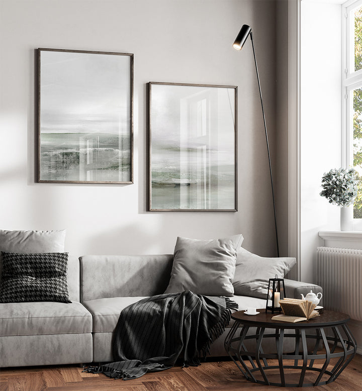 LIGHT DAWN SET , SET OF 2 PAINTINGS