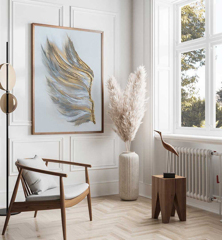 WING IN GOLD AND WHITE , FASHION POSTERS