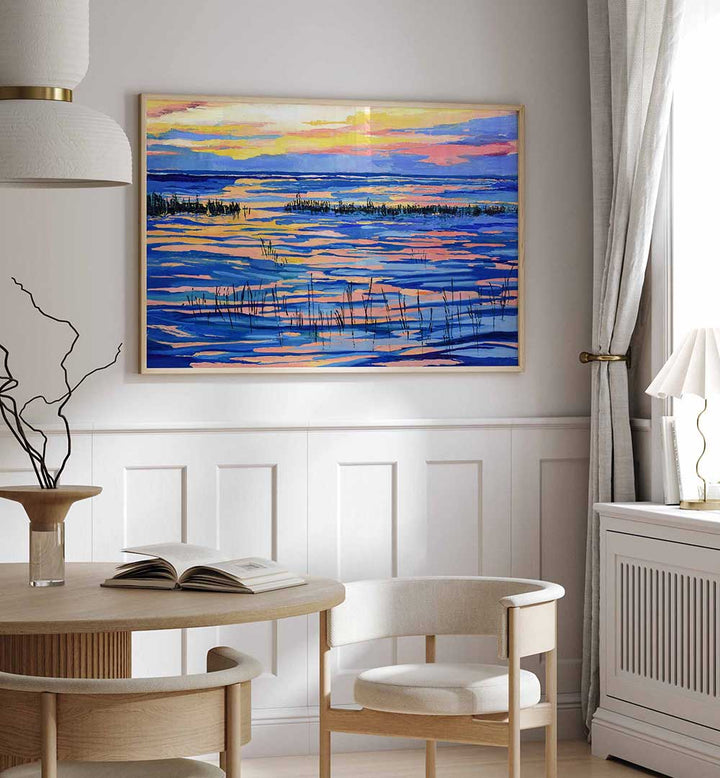 PAINES CREEK AT SUNSET , LANDSCAPE PAINTINGS