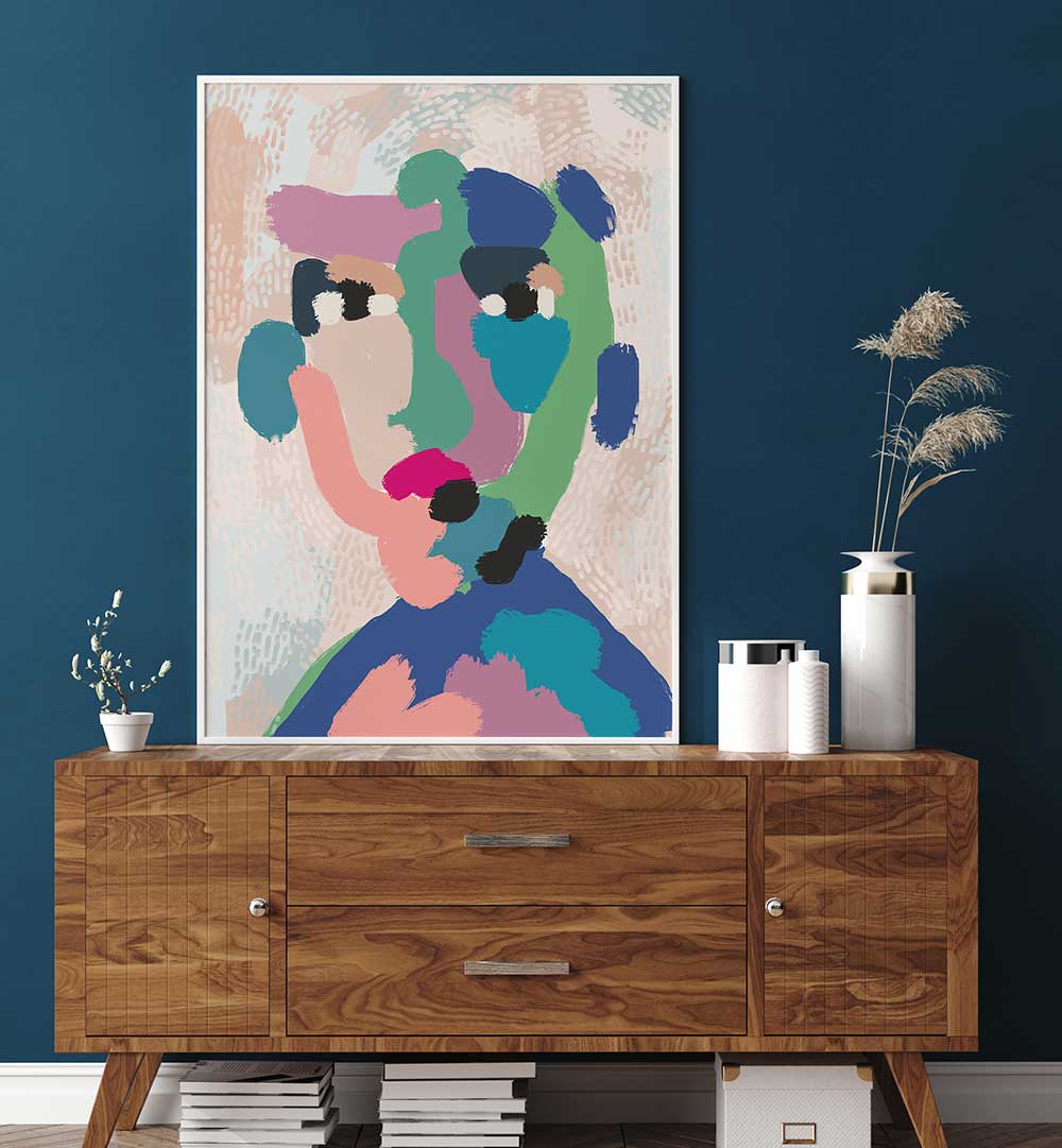 PAINTED PORTRAIT EXPRESSION , POP ART PAINTINGS