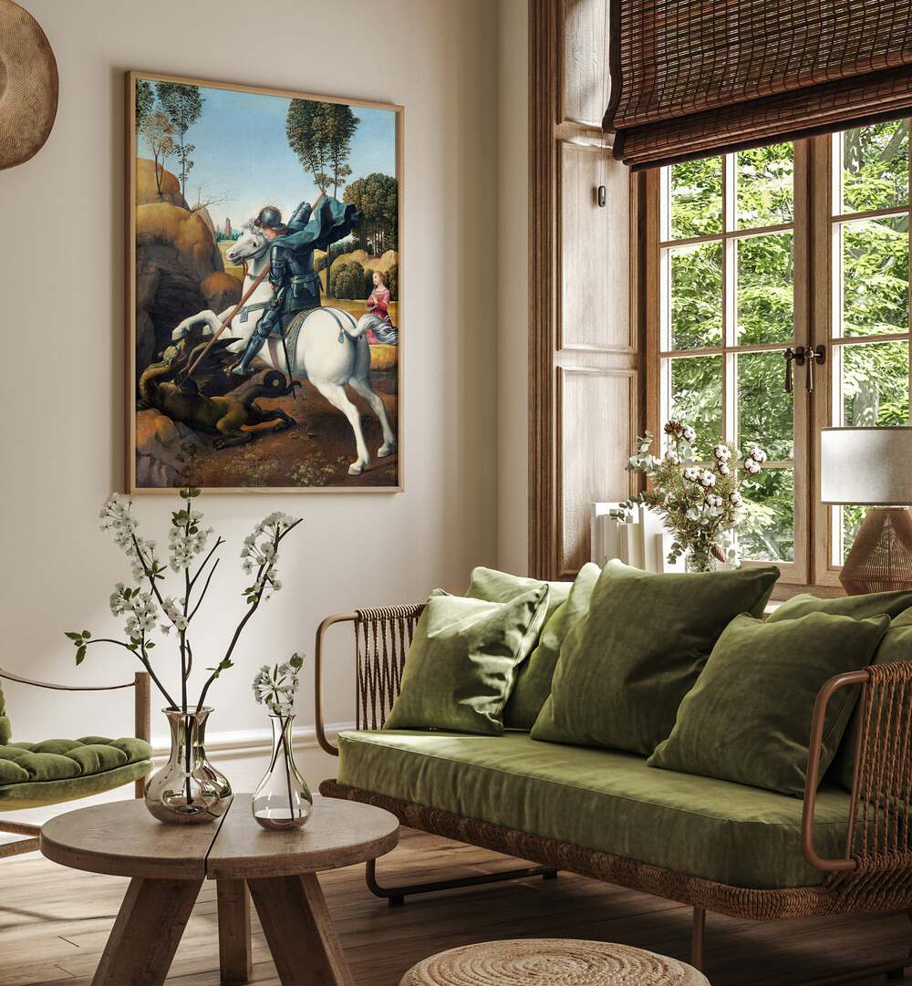 SAINT GEORGE AND THE DRAGON  , VINTAGE PAINTINGS