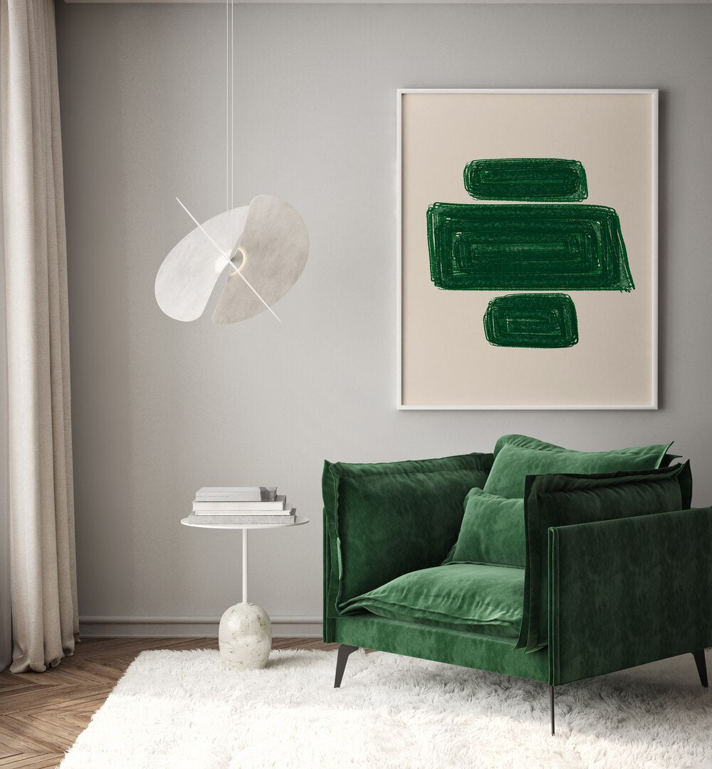 Elevate your decor with SIMPLEX I, GEOMETRIC ART PRINTS, featuring modern geometric patterns in a stylish setting.