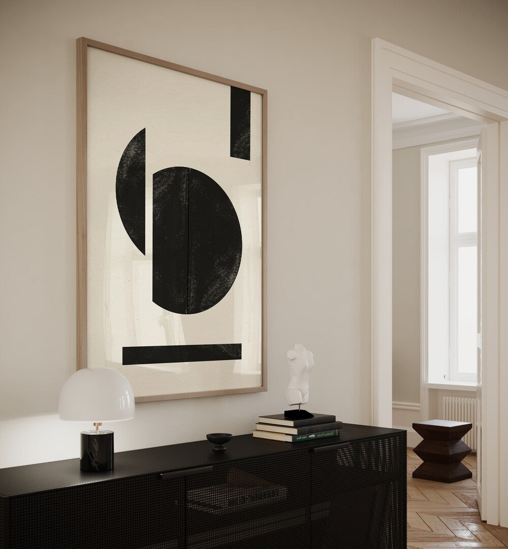 Elevate your decor with ZEN NR1, GEOMETRIC ART PRINTS, showcasing modern elegance in your living space.