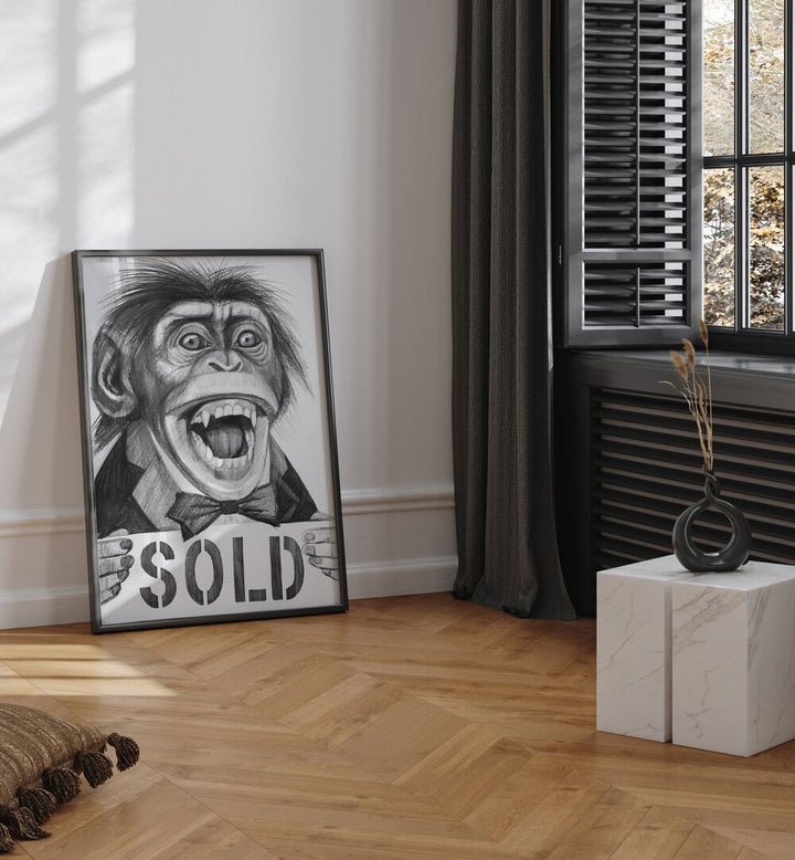 PRIMAL AUCTIONEER, COMIC POSTERS showcase a vibrant monkey art piece, perfect for comic enthusiasts and collectors.