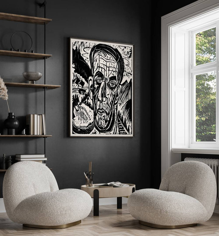 HEAD OF VAN DE VELDE (1917) , VINTAGE PAINTINGS