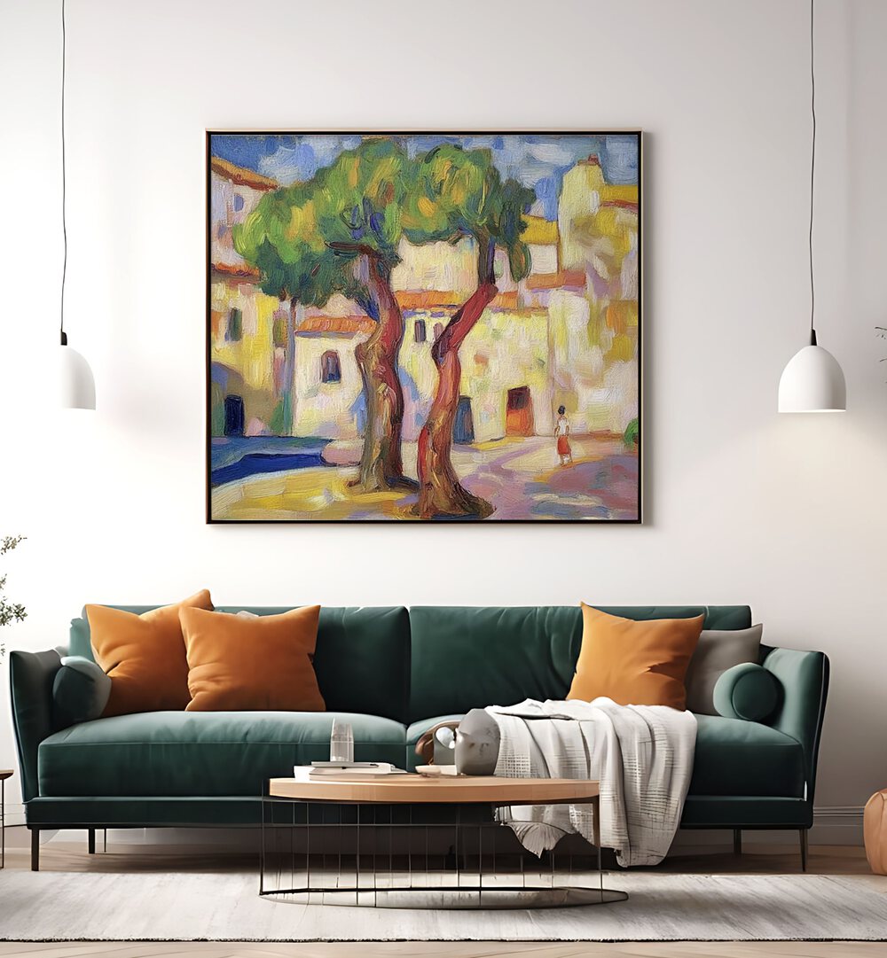 Elegant artwork featuring TWO TREES, enhancing home decor with a touch of nature and tranquility.