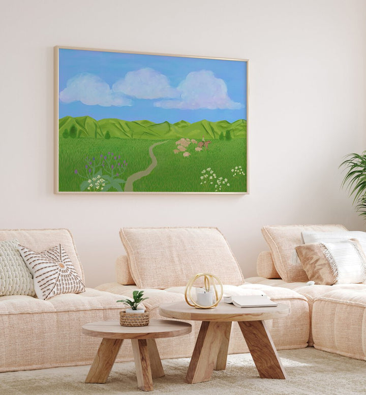 SUMMER JOURNEY , LANDSCAPE ART PRINTS , LANDSCAPE PAINTINGS