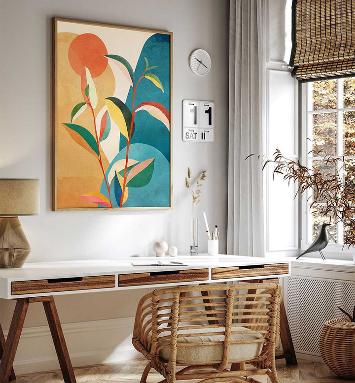 SUNLIT FLORA VISTA , BOHO ART PAINTINGS