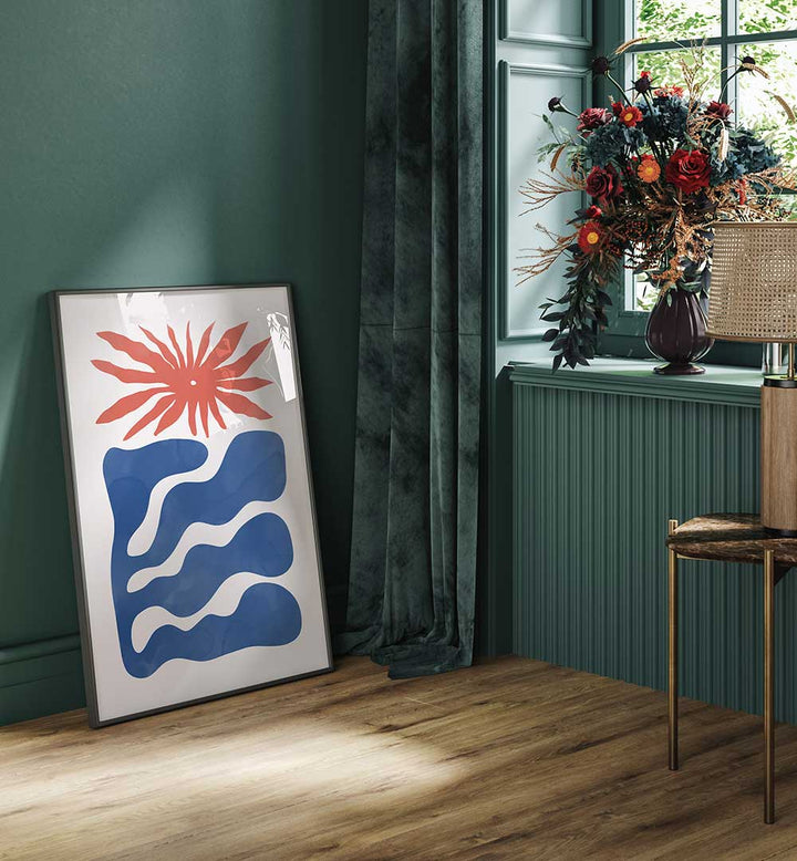 WATERCOLOR RED FLORAL , ABSTRACT PAINTINGS