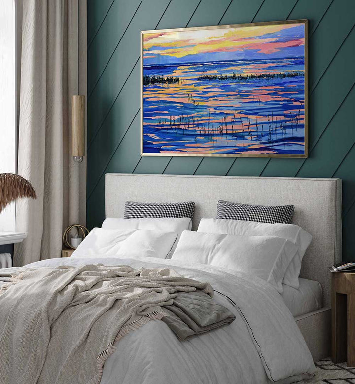 PAINES CREEK AT SUNSET , LANDSCAPE PAINTINGS